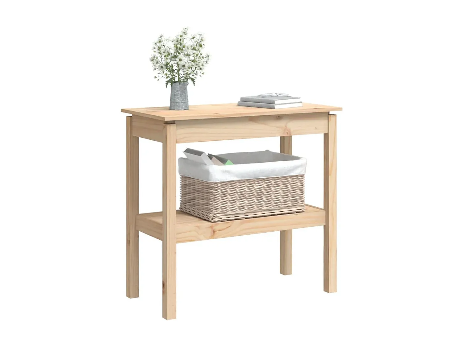 Moderner Konsolentisch aus Massivholz Kiefer 80x40x75 cm