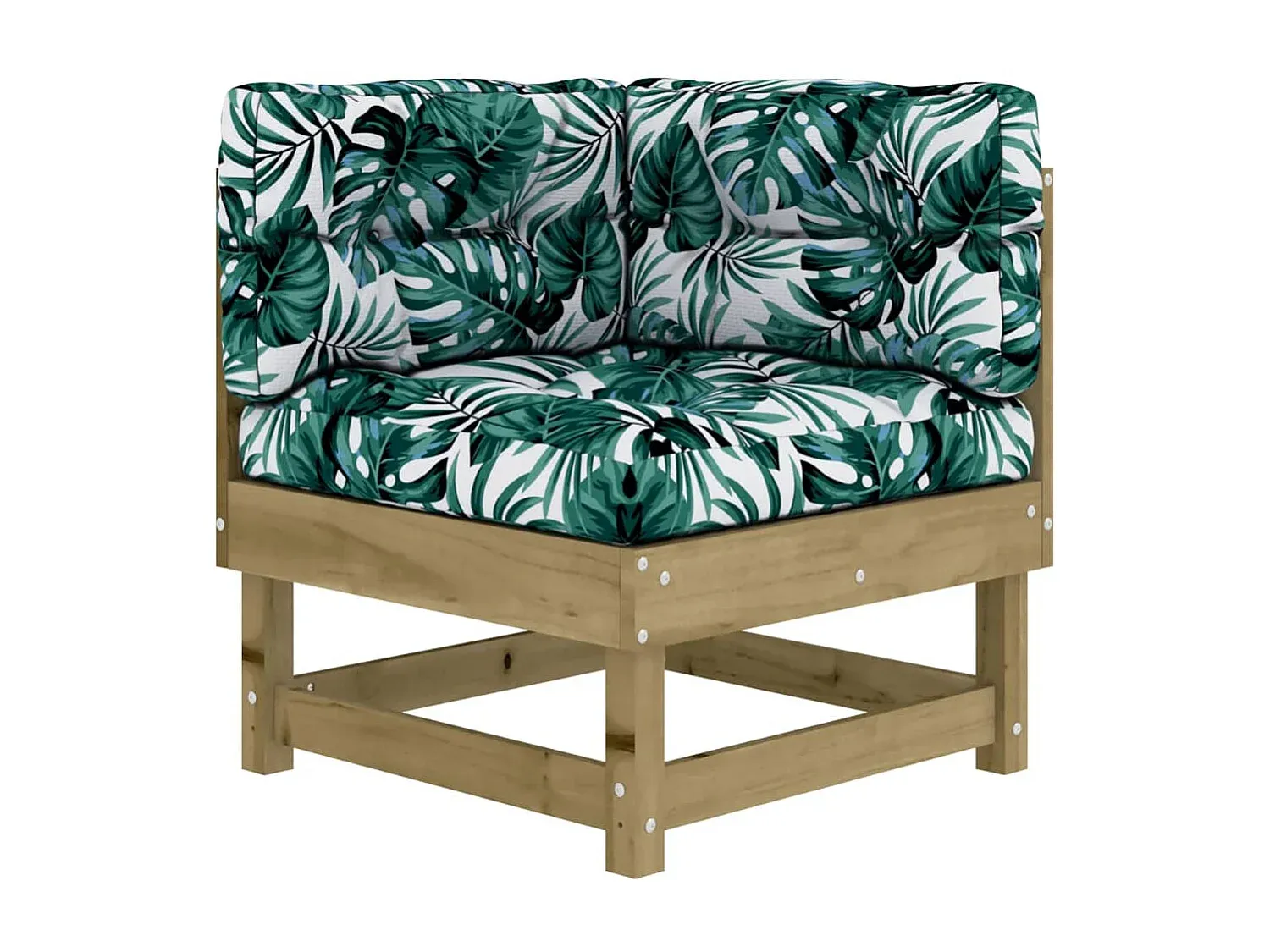 5-teiliges Gartenmöbel-Set: Sofa und Tisch mit Kissen