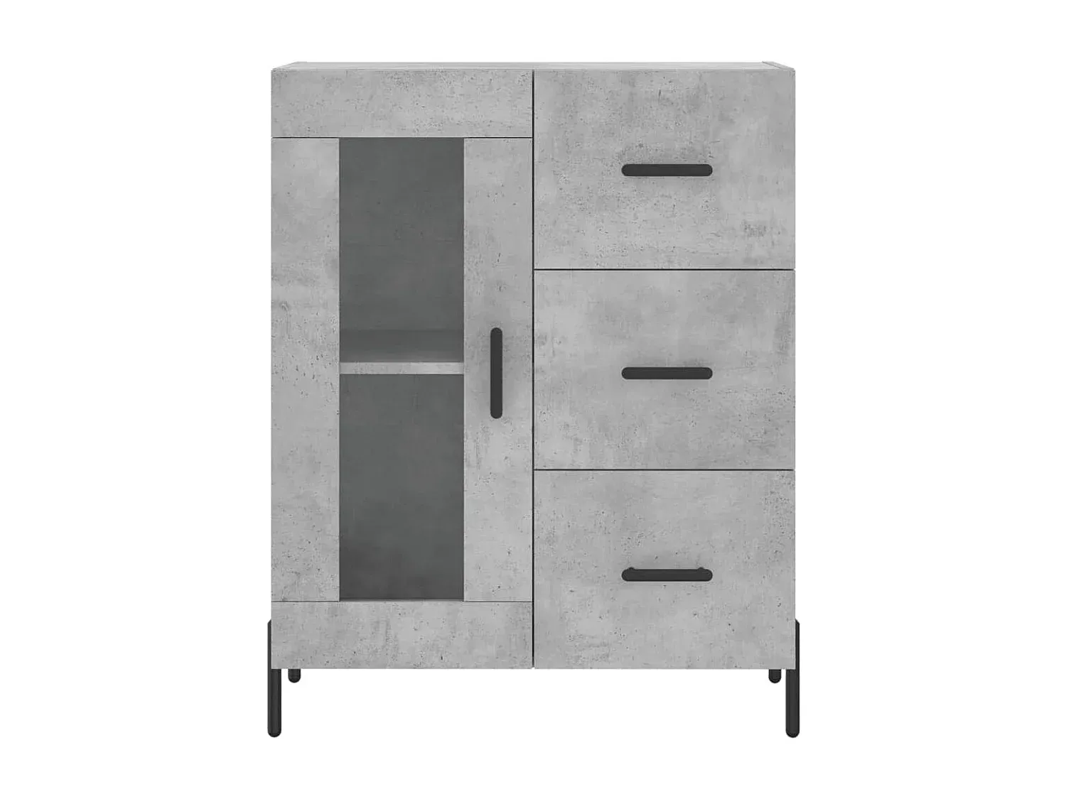 Modernes Sideboard in Betongrau, 70x35x90 cm