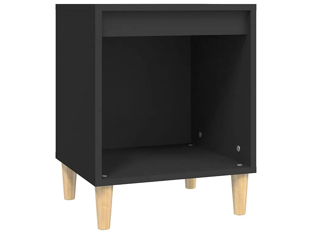 Modernes 2er-Set Nachttische in Schwarz 40x35x50 cm
