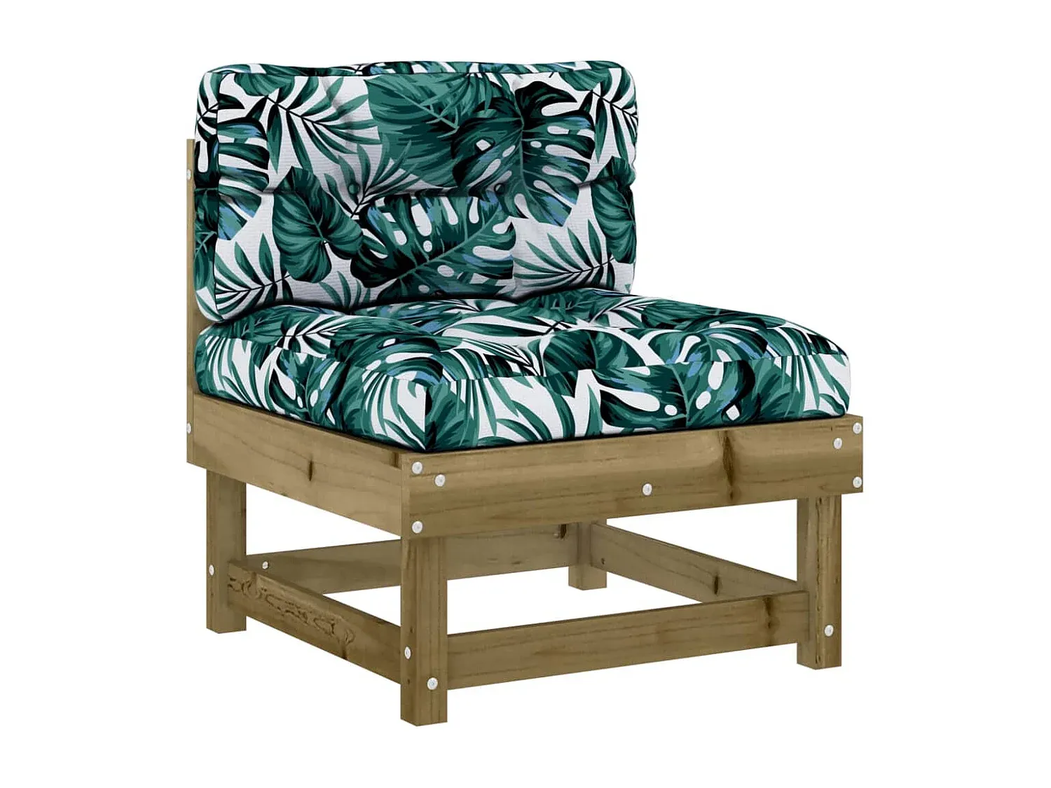 5-teiliges Gartenmöbel-Set: Sofa und Tisch mit Kissen