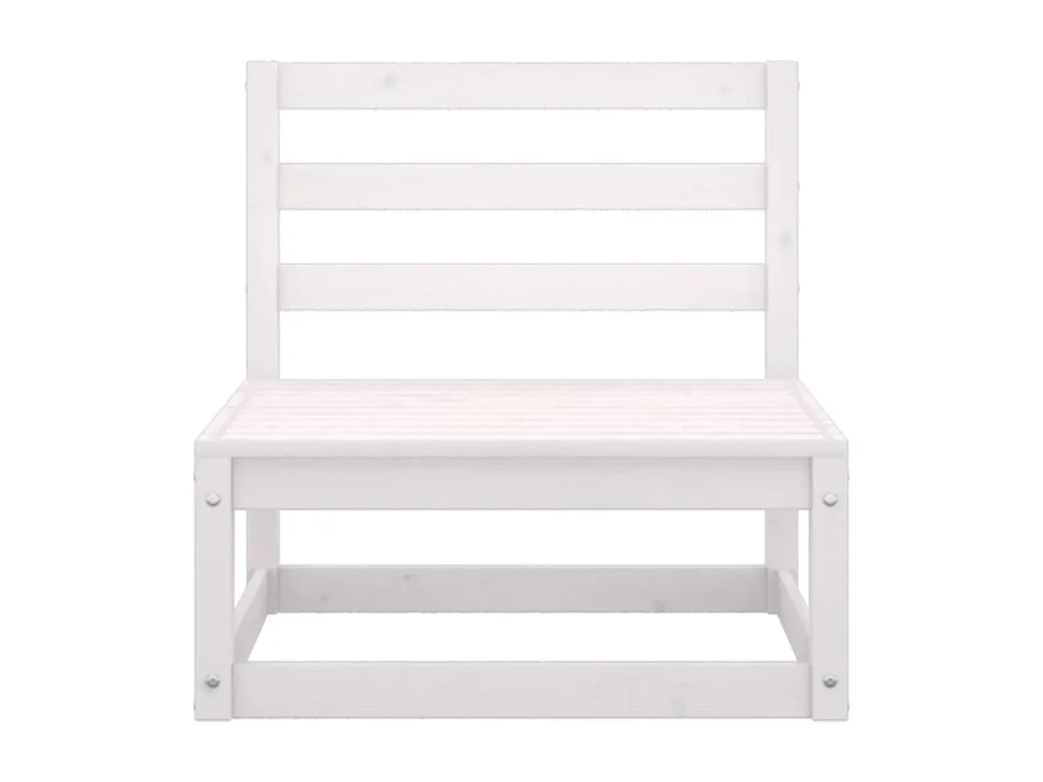 4-teilige Garten-Sitzgruppe aus weißem Kiefernholz