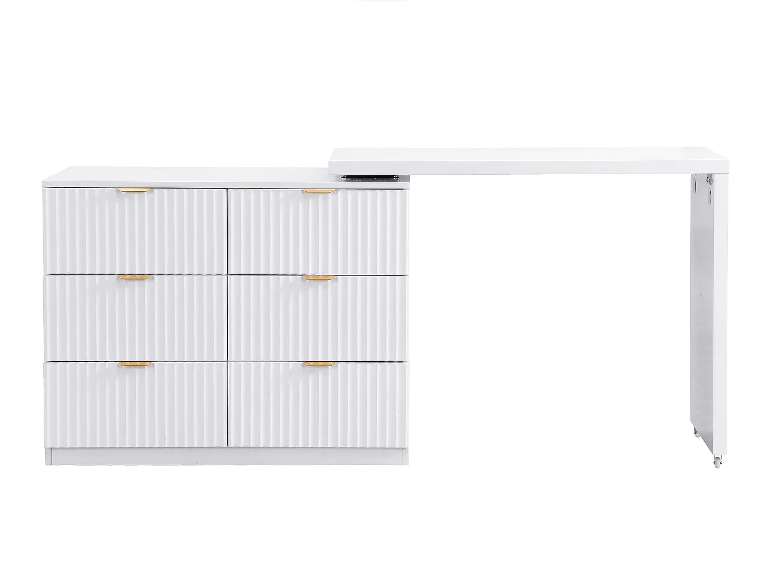 Drehbare Eckkommode mit 6 Schubladen