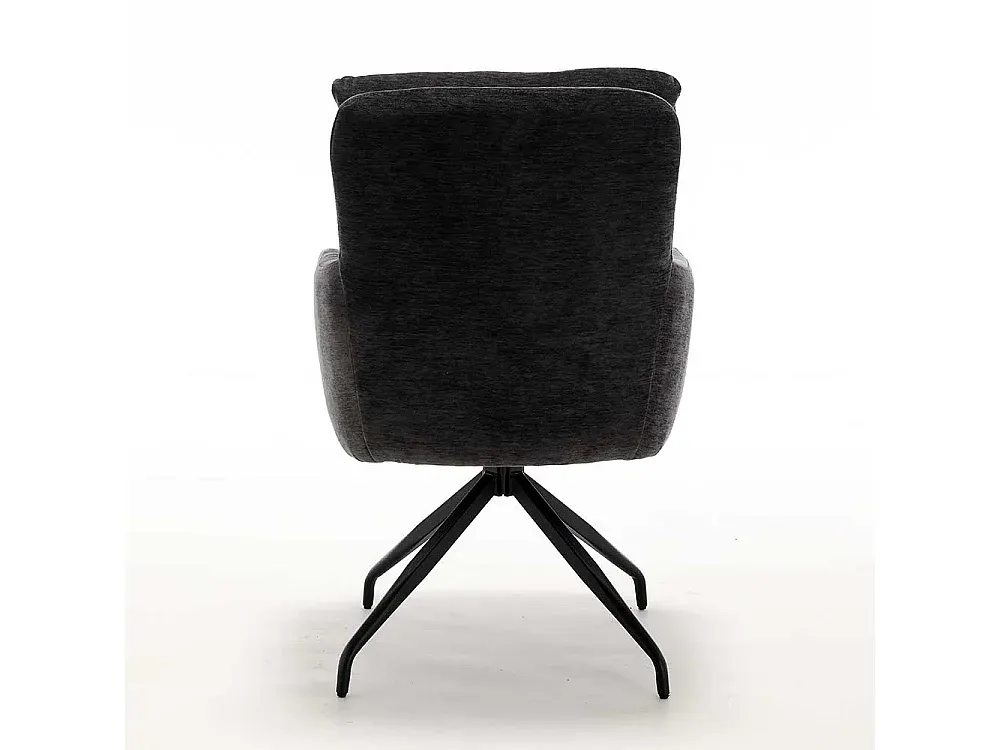 Moderner Esszimmerstuhl im 2er Set, anthrazit, Metallgestell