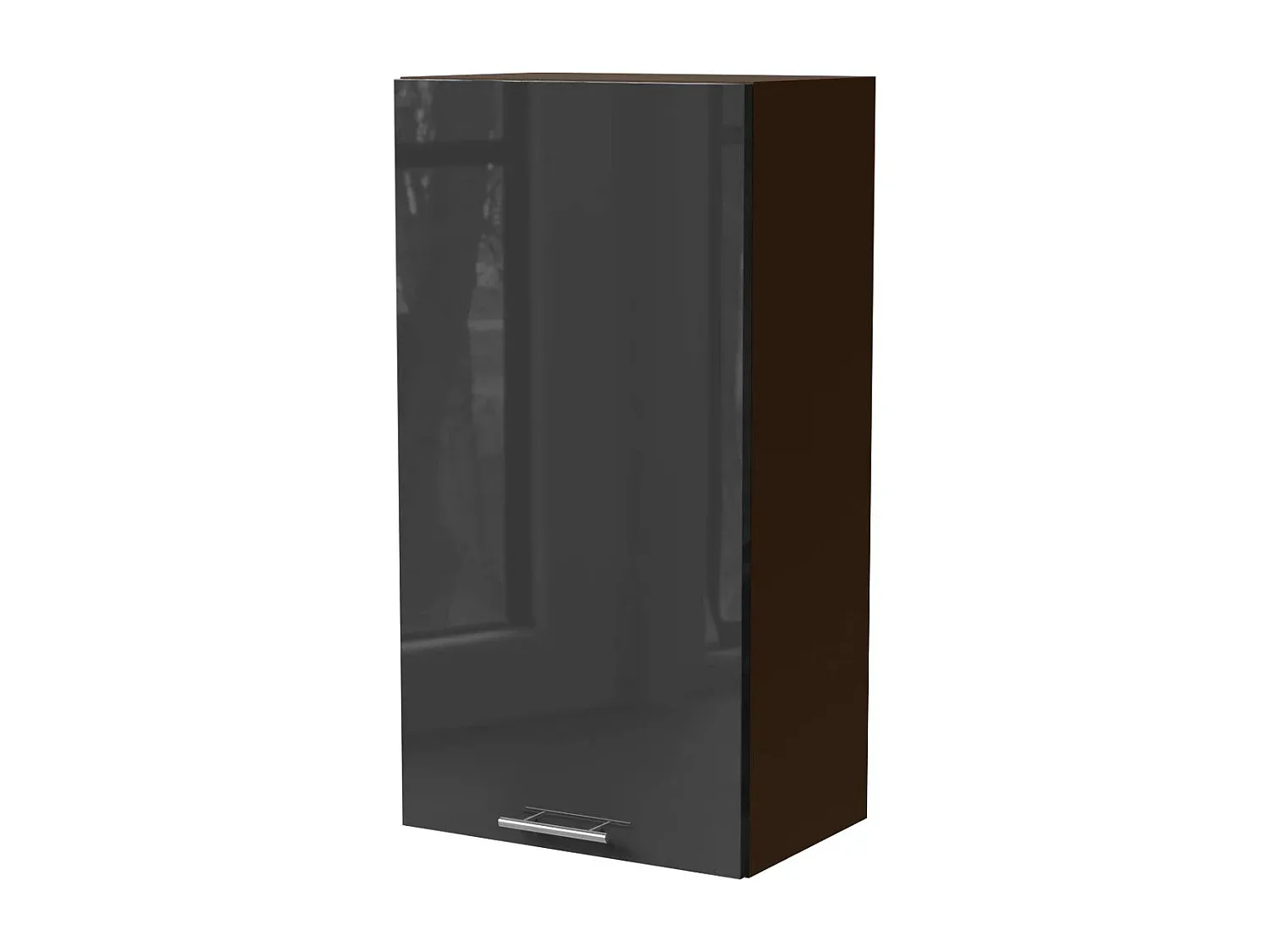 Hängeschrank für Küche in Hochglanz Graphit und Matt Lava