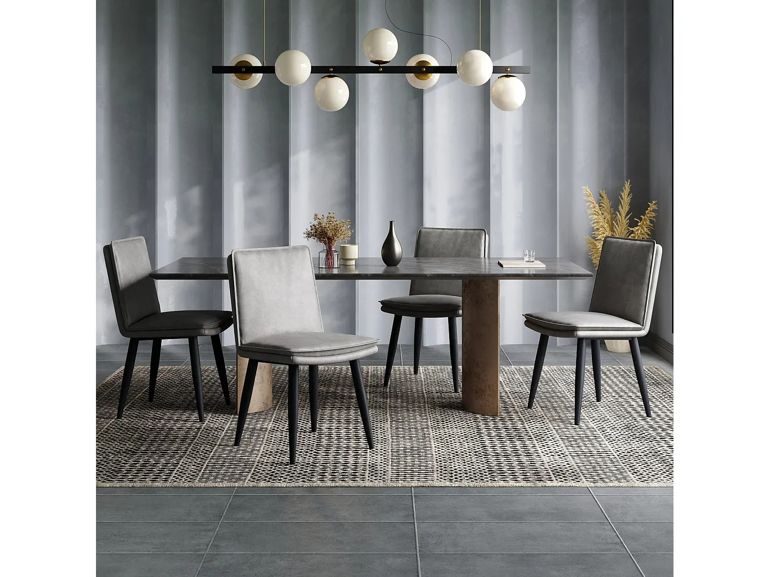 Stilvolle Esszimmerstühle im 2er-Set mit gepolsterten Sitzen