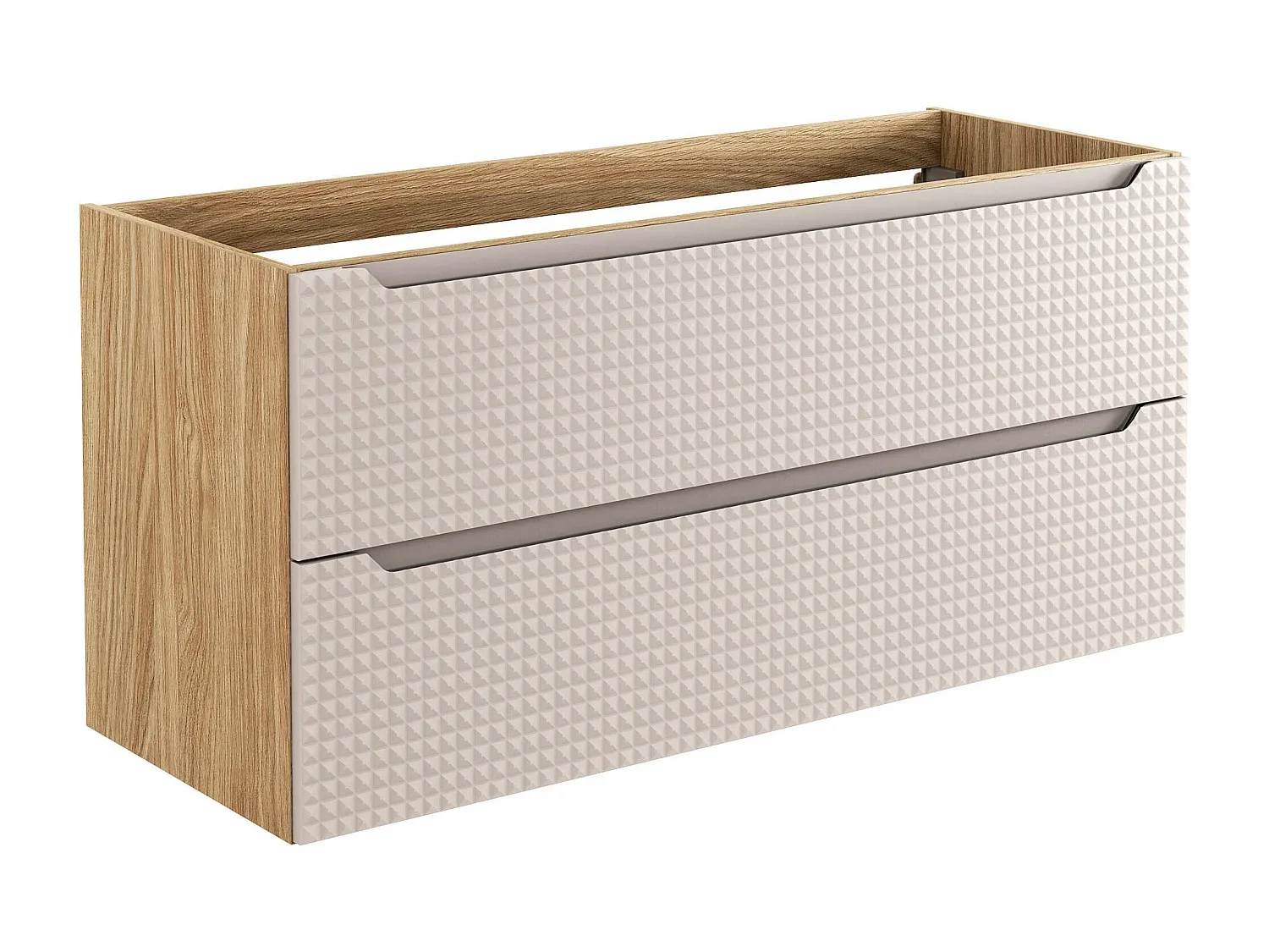 Beige Waschbeckenunterschrank mit Doppeltüren 120x46x57 cm