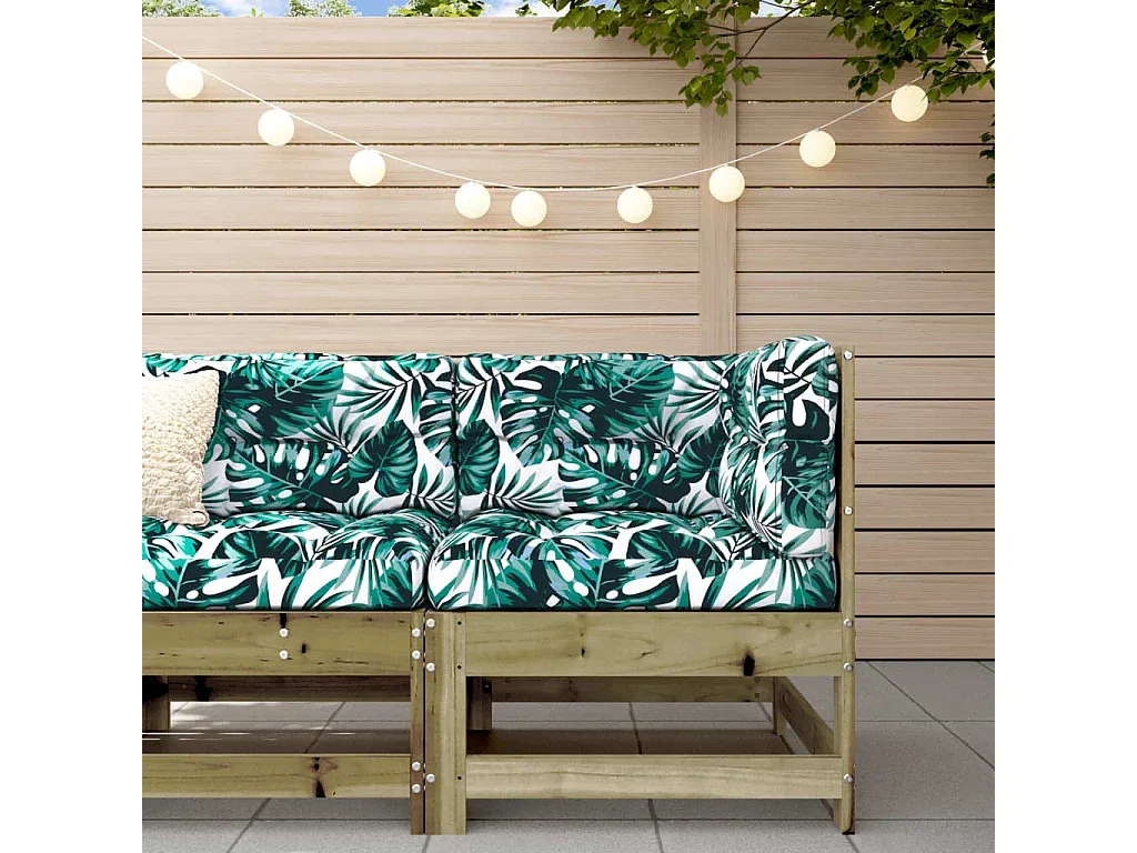 L-förmiges Gartensofa aus imprägniertem Holz