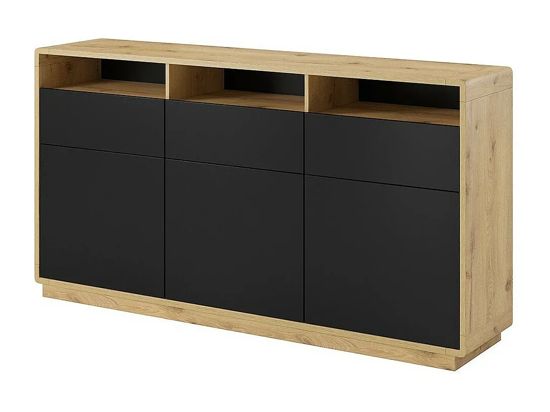 Elegantes Sideboard in Eiche mit LED-Beleuchtung, 180cm