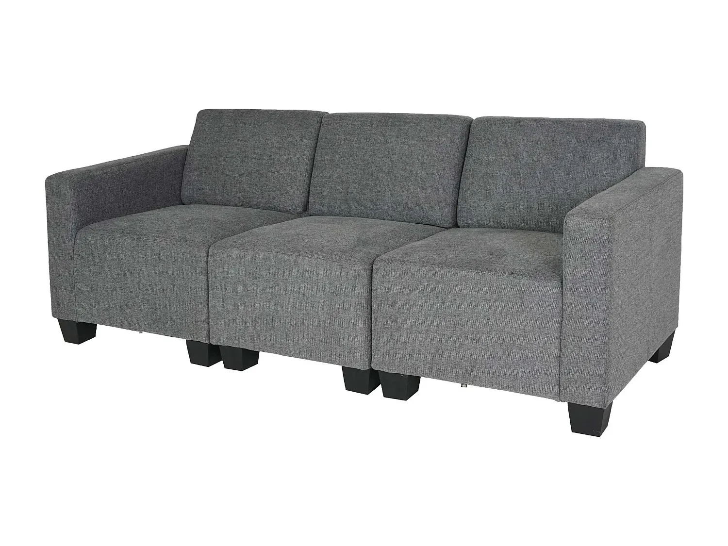 Bequemes 3-Sitzer-Sofa in Grau