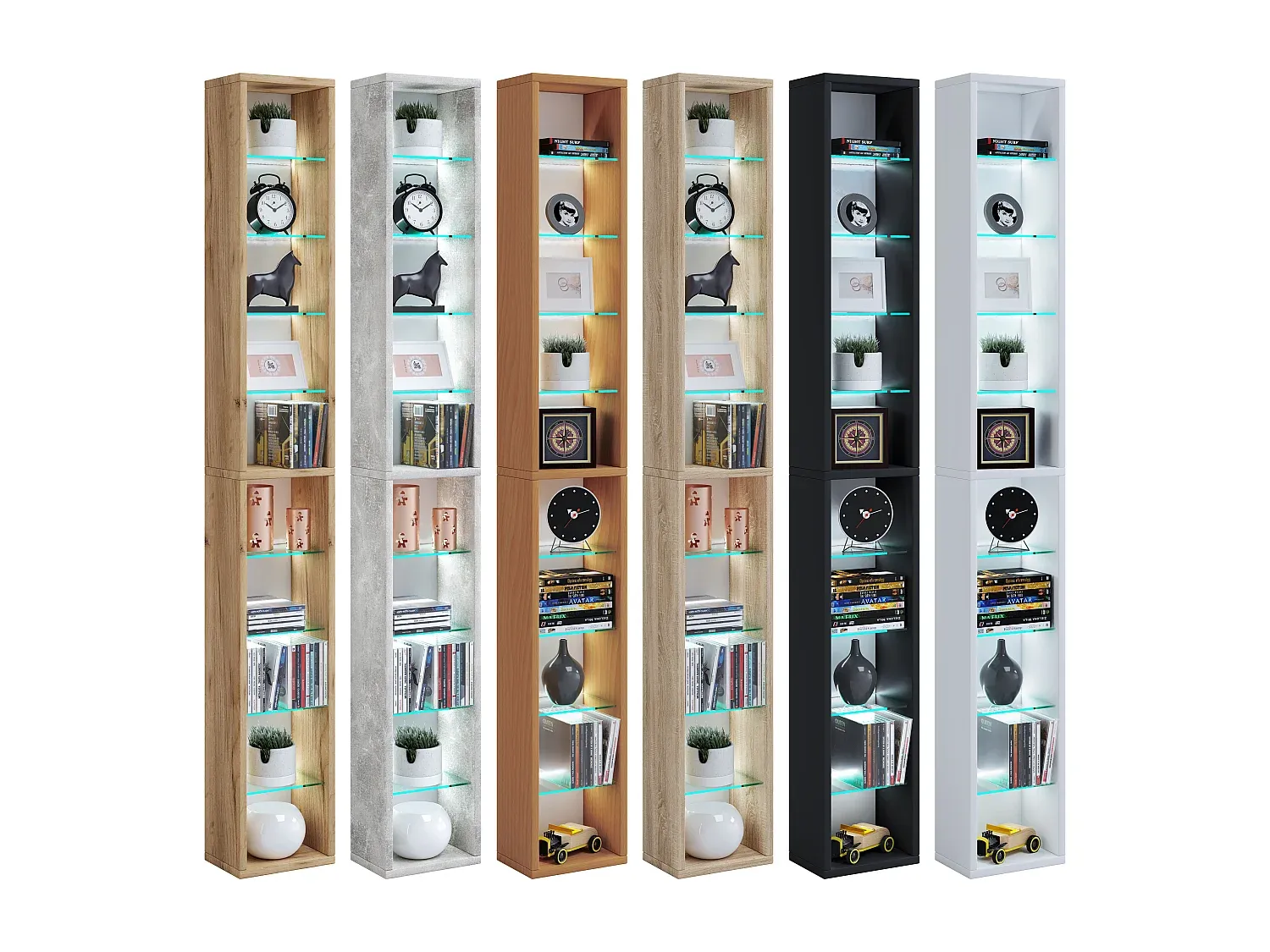 Großes Holzregal für CDs und DVDs