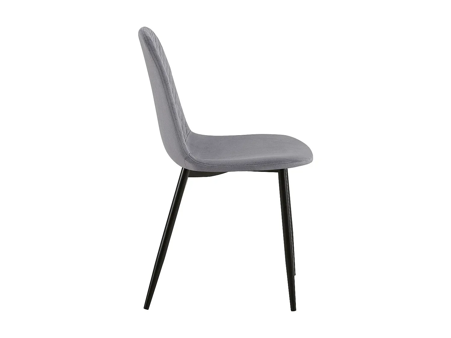 Moderner Samt-Esszimmerstuhl in Grau