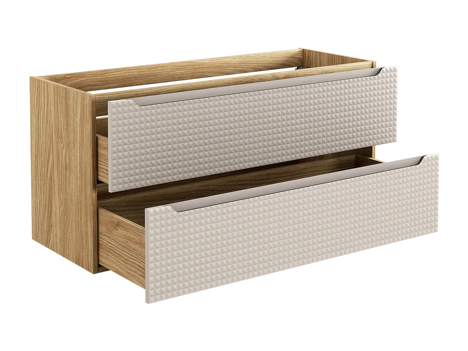 Beige Waschbeckenunterschrank mit Doppeltüren 120x46x57 cm
