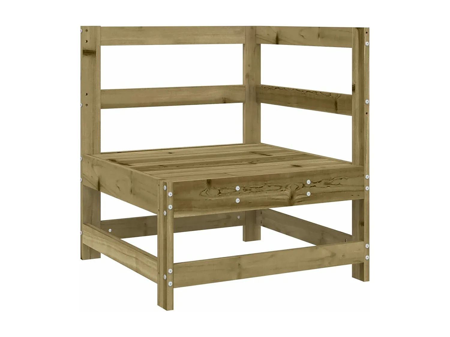 L-förmiges Gartensofa aus imprägniertem Holz