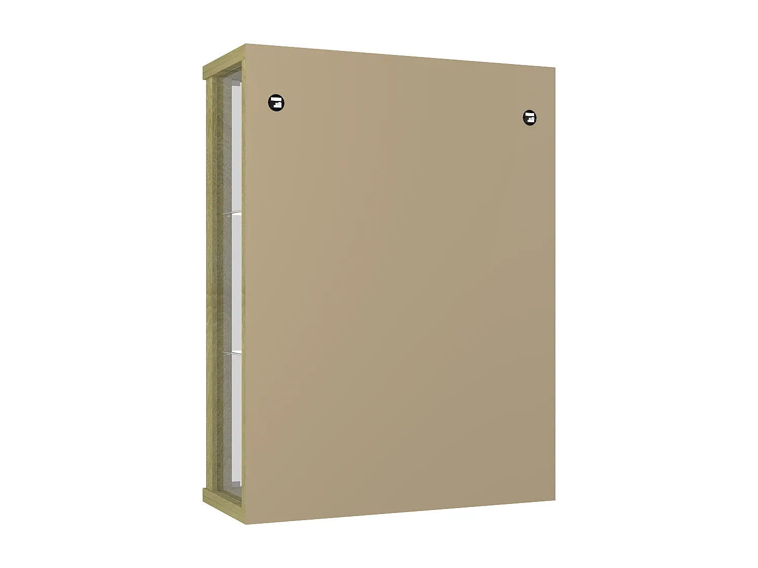 Moderne Hängevitrine mit verstellbaren Glasböden und LED-Beleuchtung