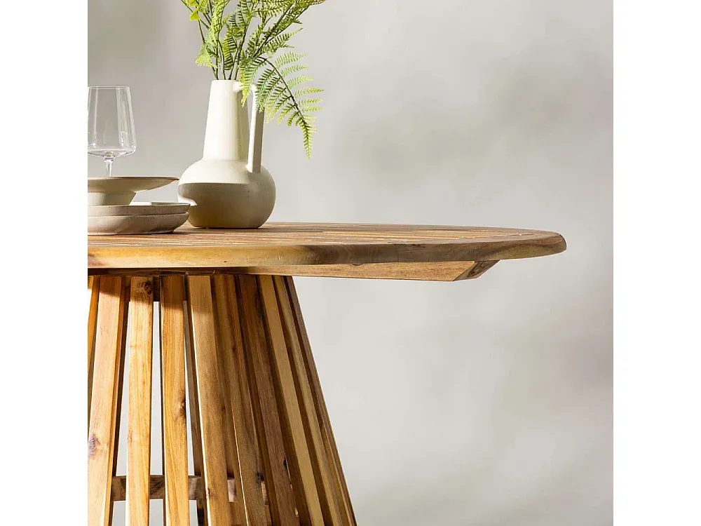 Runder Gartentisch aus Holz 120 cm