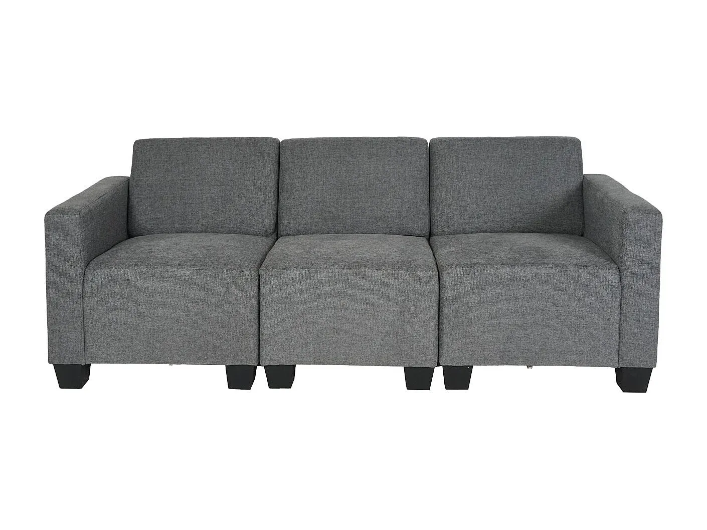 Bequemes 3-Sitzer-Sofa in Grau