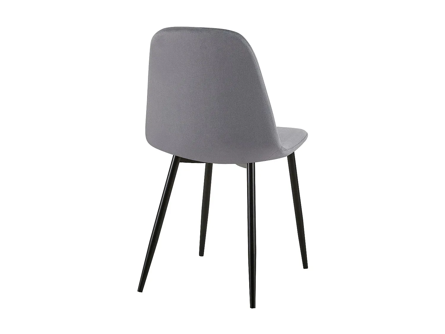 Moderner Samt-Esszimmerstuhl in Grau