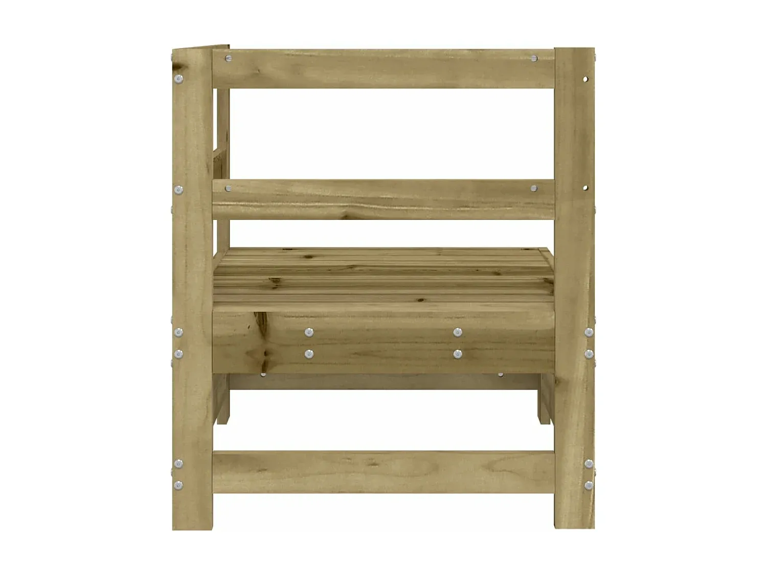 L-förmiges Gartensofa aus imprägniertem Holz