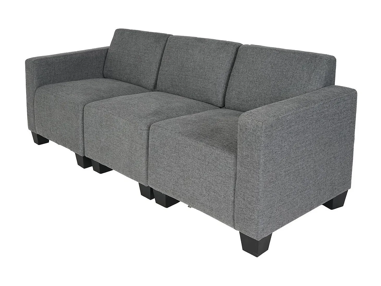 Bequemes 3-Sitzer-Sofa in Grau