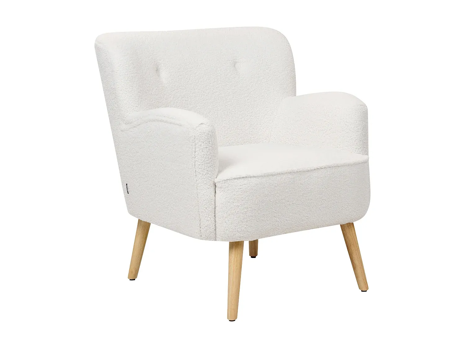 Retro Sessel mit Hocker in Weiß