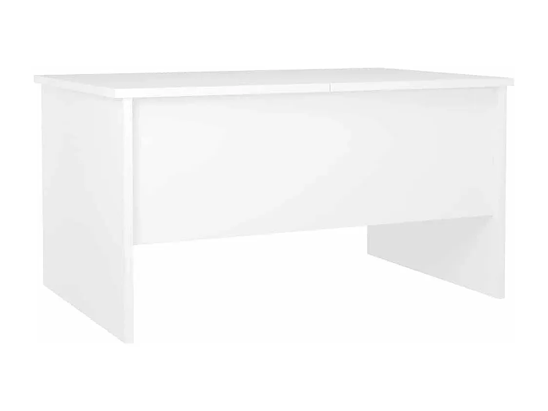 Moderner Weißer Couchtisch aus Holzwerkstoff 80x50x42,5 cm