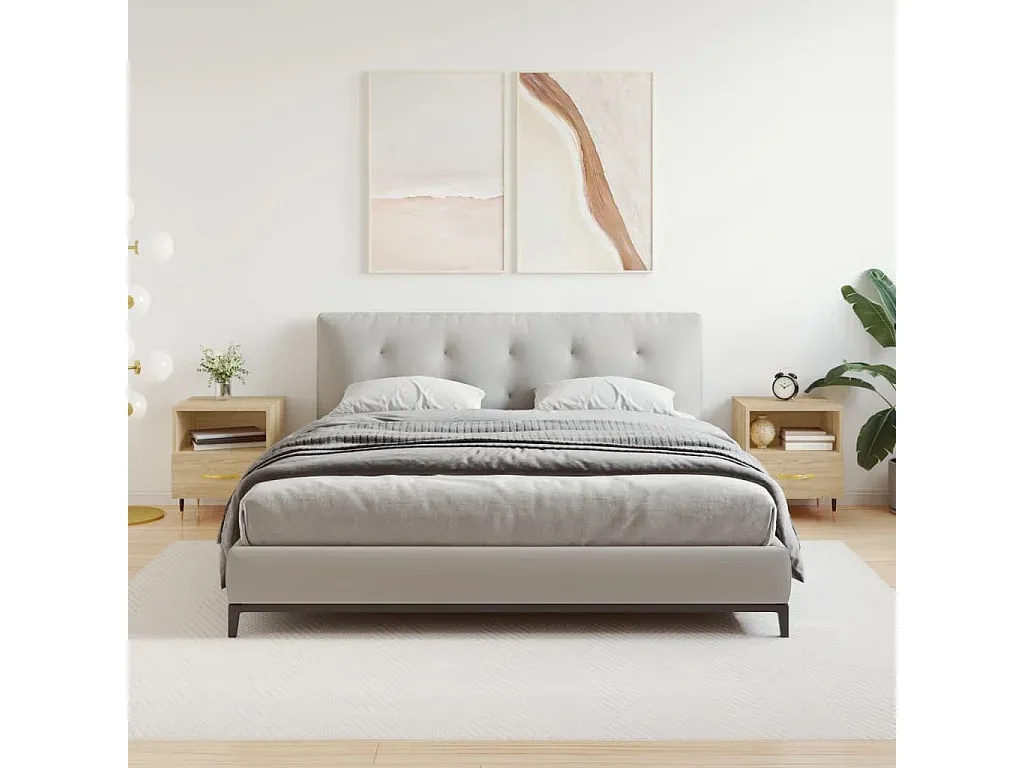 Set aus 2 Nachttischen in Sonoma-Eiche, Holzwerkstoff