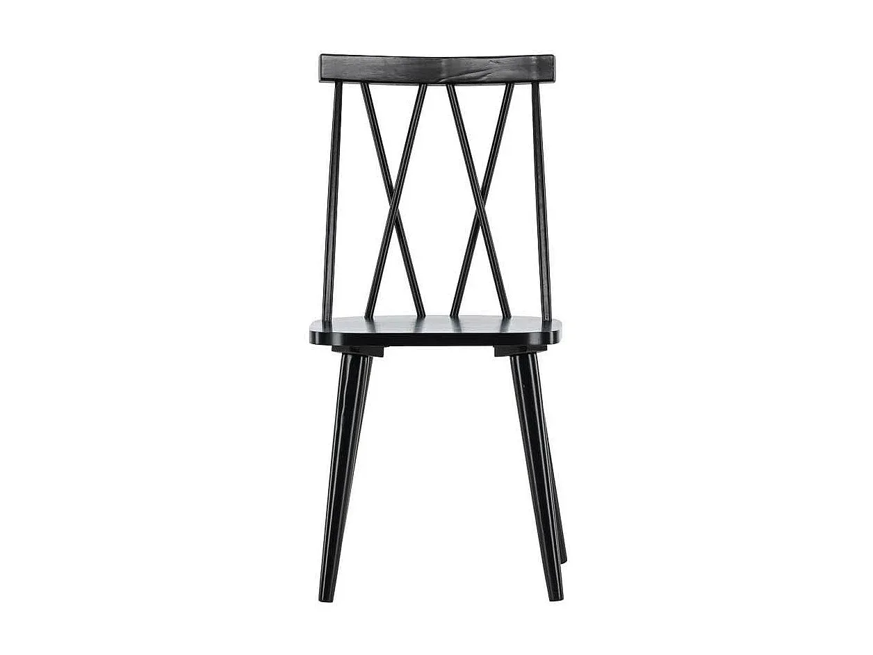 Moderner Esszimmerstuhl aus Holz in Schwarz