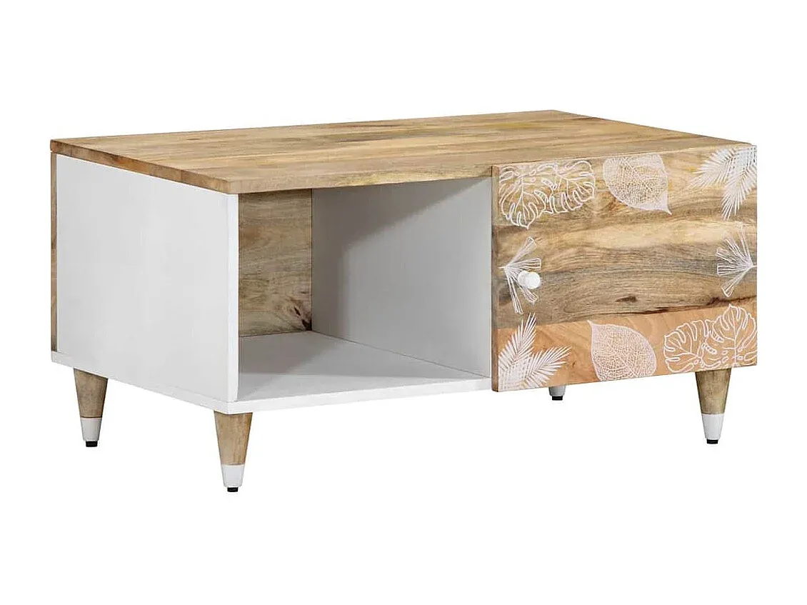Rechteckiger Wohnzimmertisch aus Mangoholz