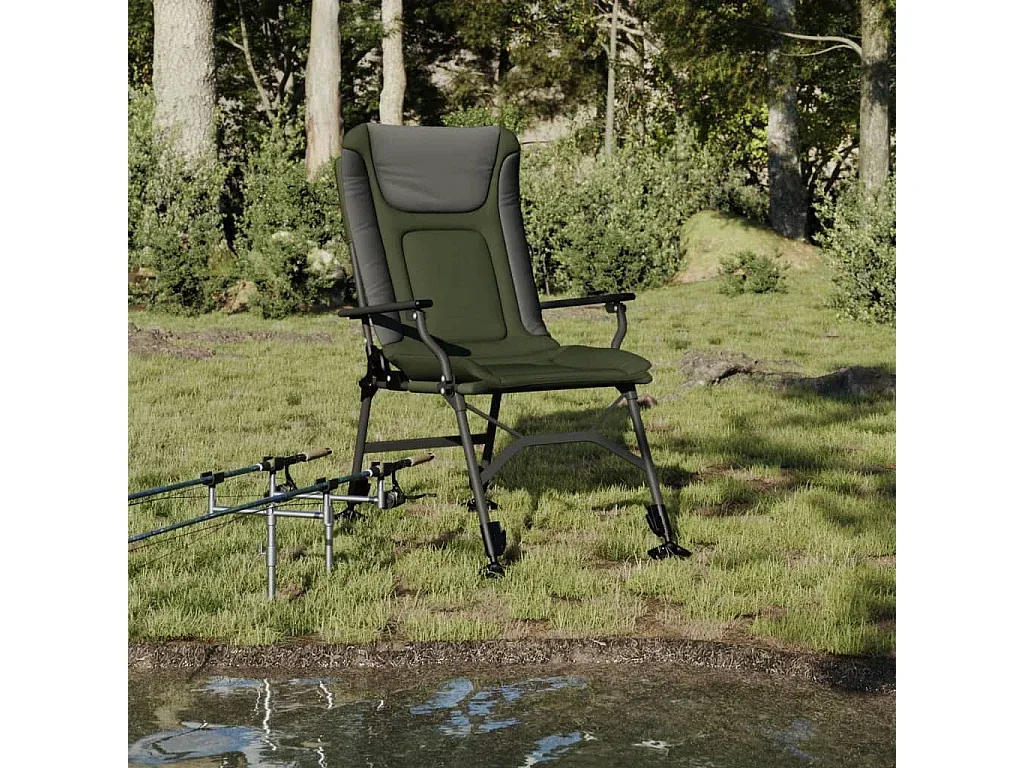 Klappbarer Campingstuhl mit Armlehnen Grün