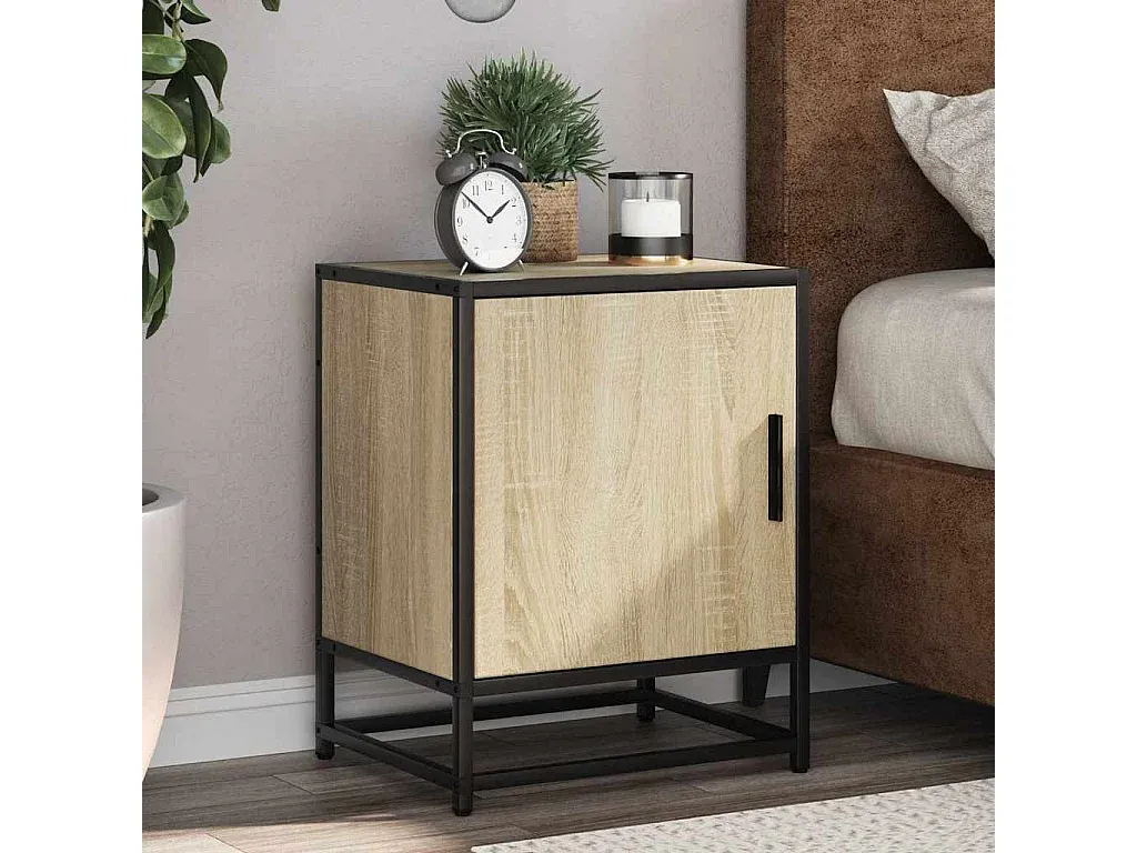 Moderner Nachttisch im Holzdesign