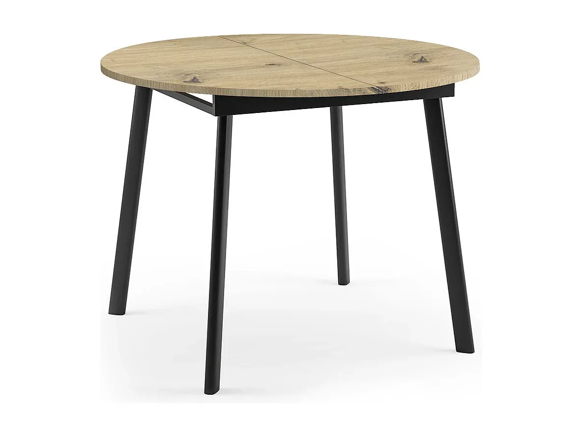 Moderner Esstisch aus Eiche in Schwarz