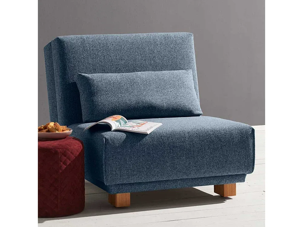 Verstellbarer Schlafsessel aus Stoff in Blau