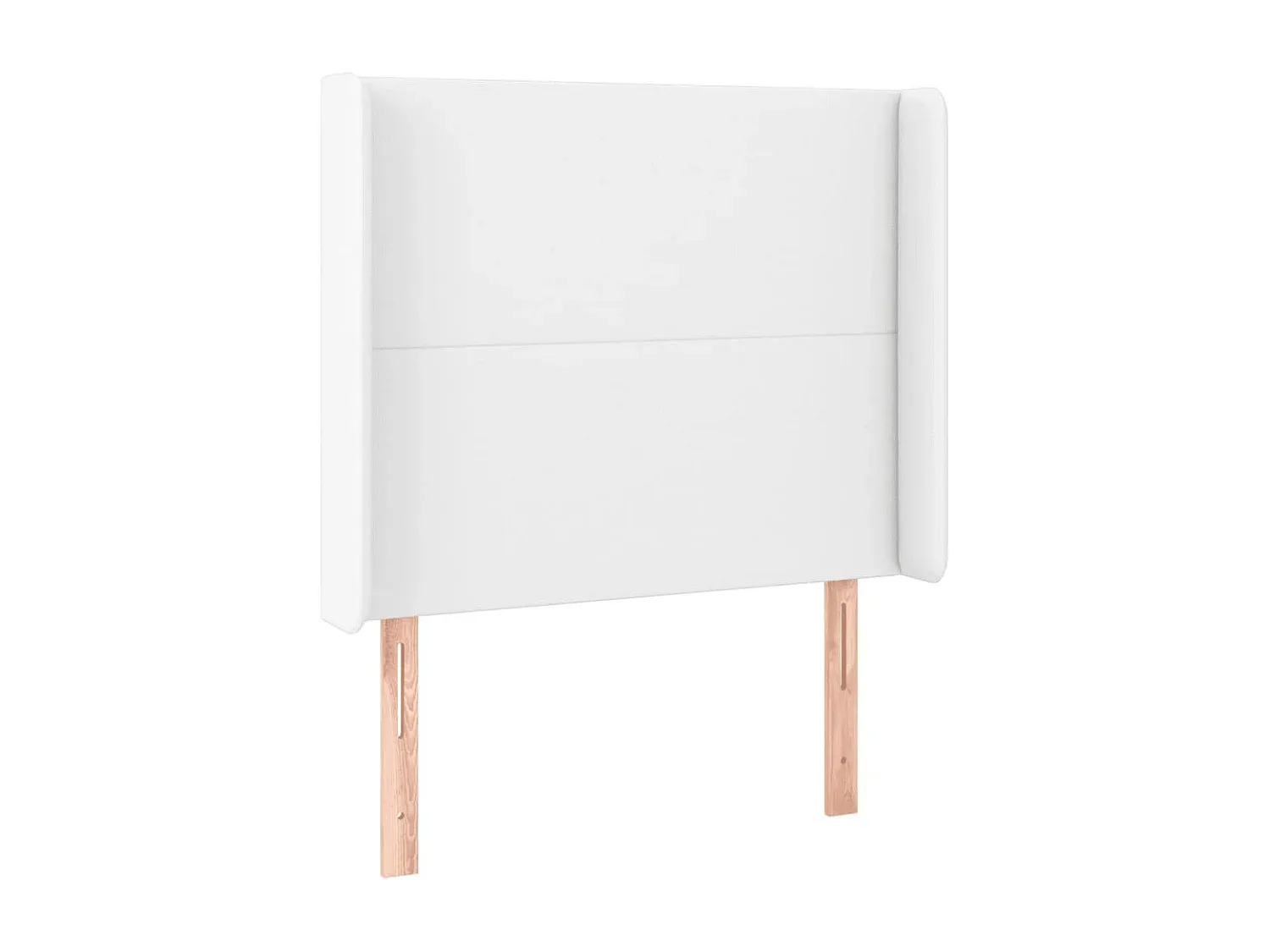 Verstellbares LED-Kopfteil aus Kunstleder, Weiß, 83x16x118/128 cm