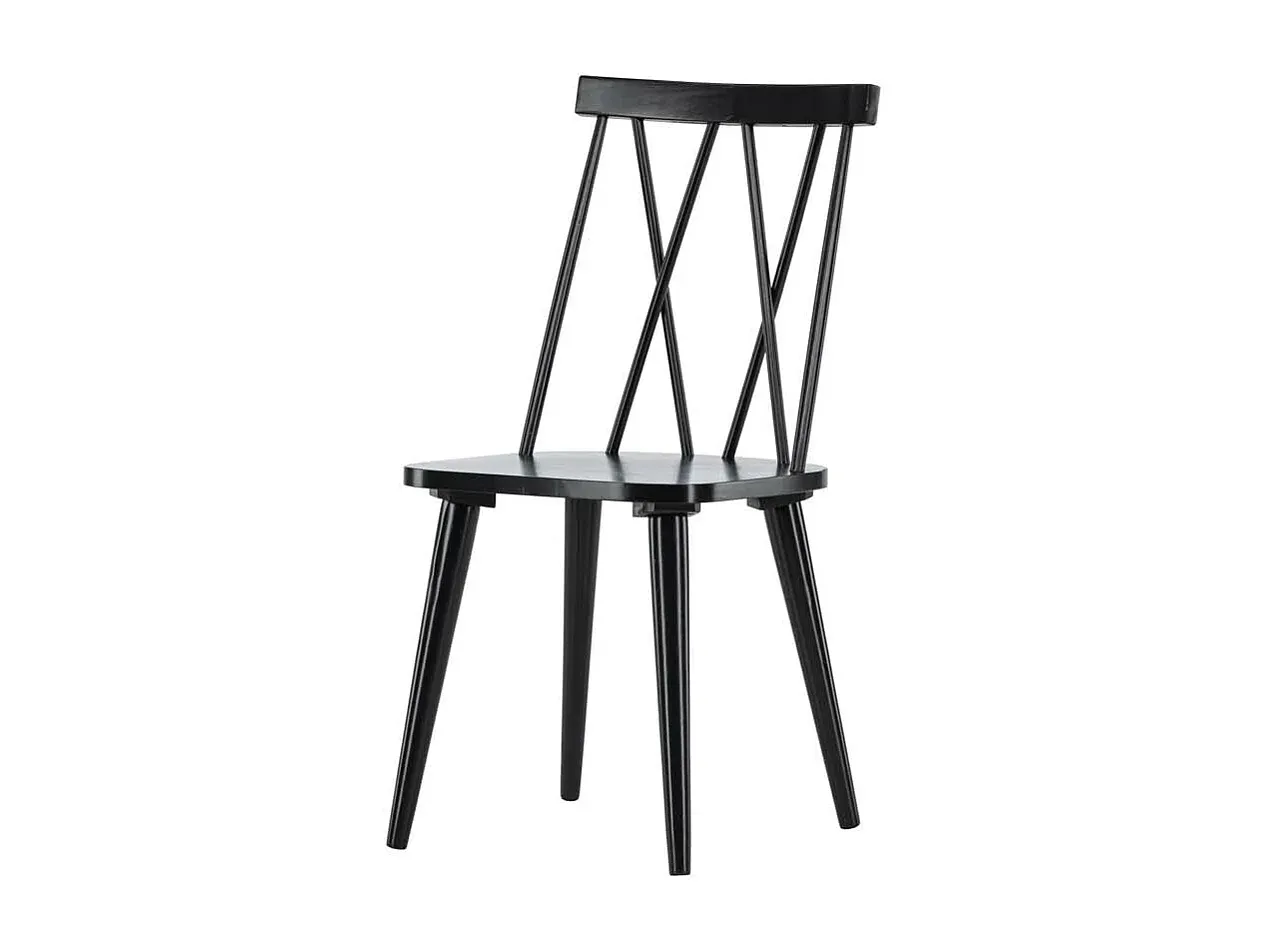 Moderner Esszimmerstuhl aus Holz in Schwarz