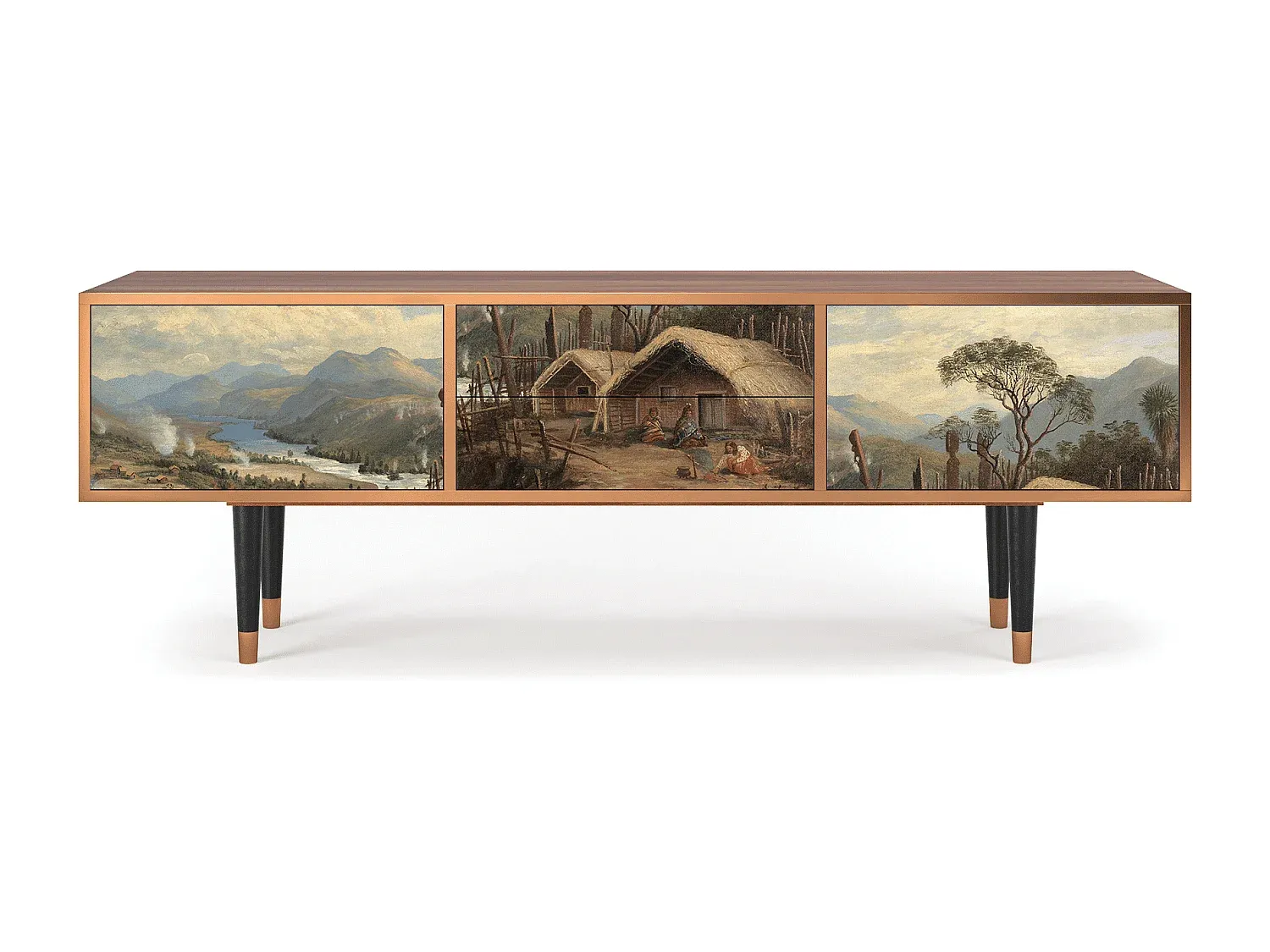 Moderner Fernsehtisch mit großzügigem Stauraum