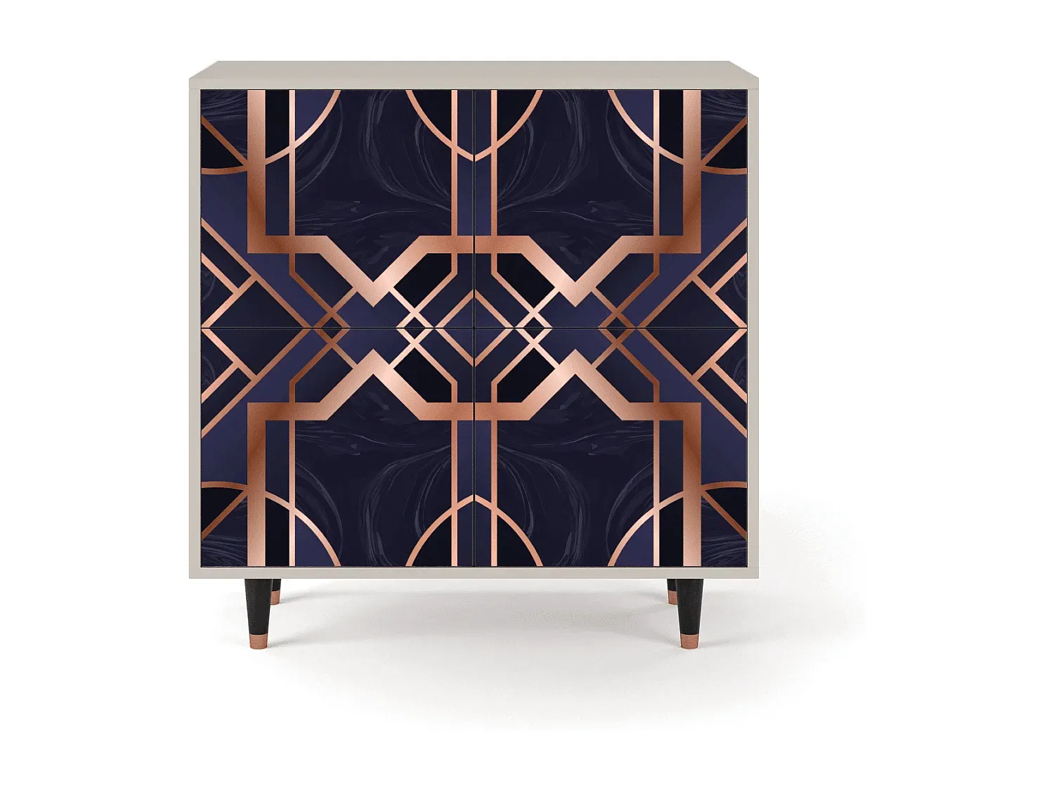 Moderner Sideboard mit Stauraum, lila Sand