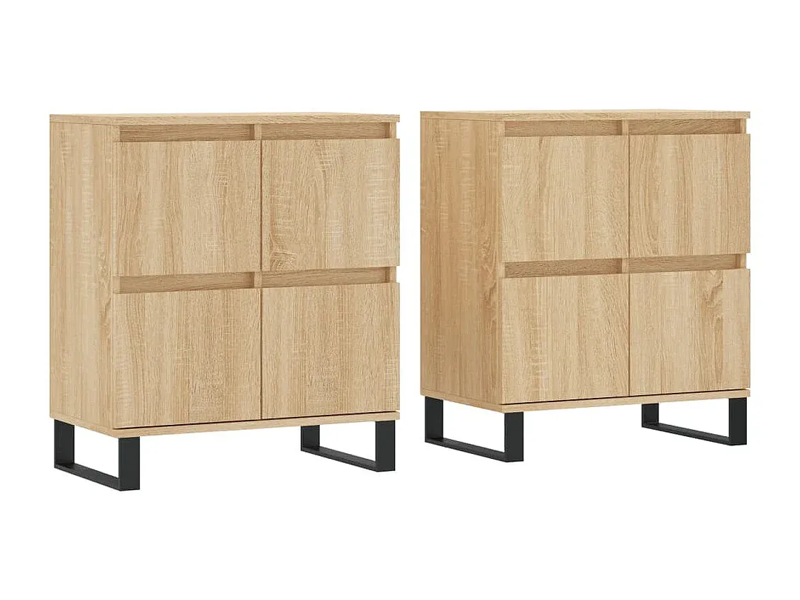 2-tlg. Sideboard-Set in Sonoma Eiche Holzoptik