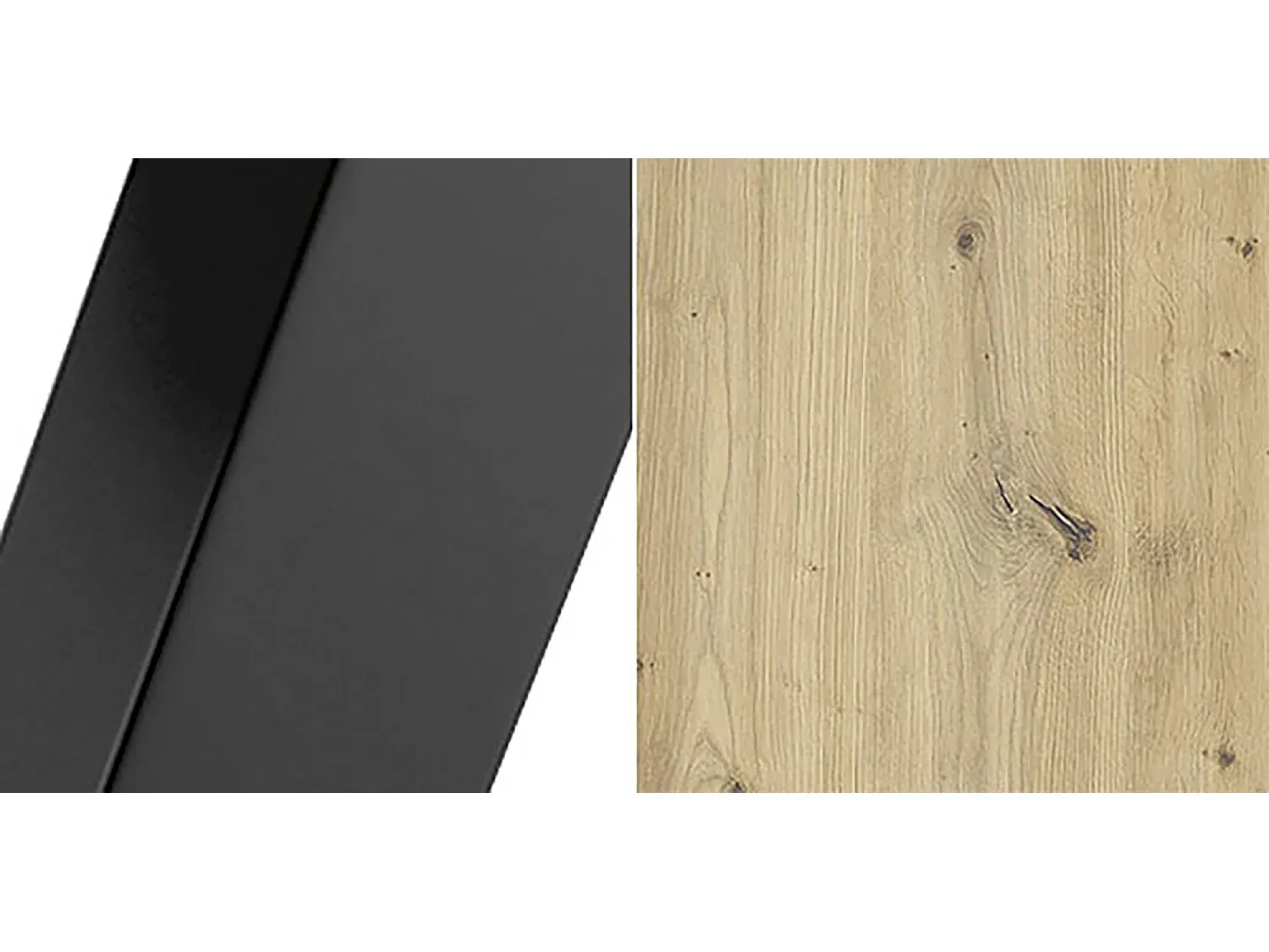 Moderner Esstisch aus Eiche in Schwarz