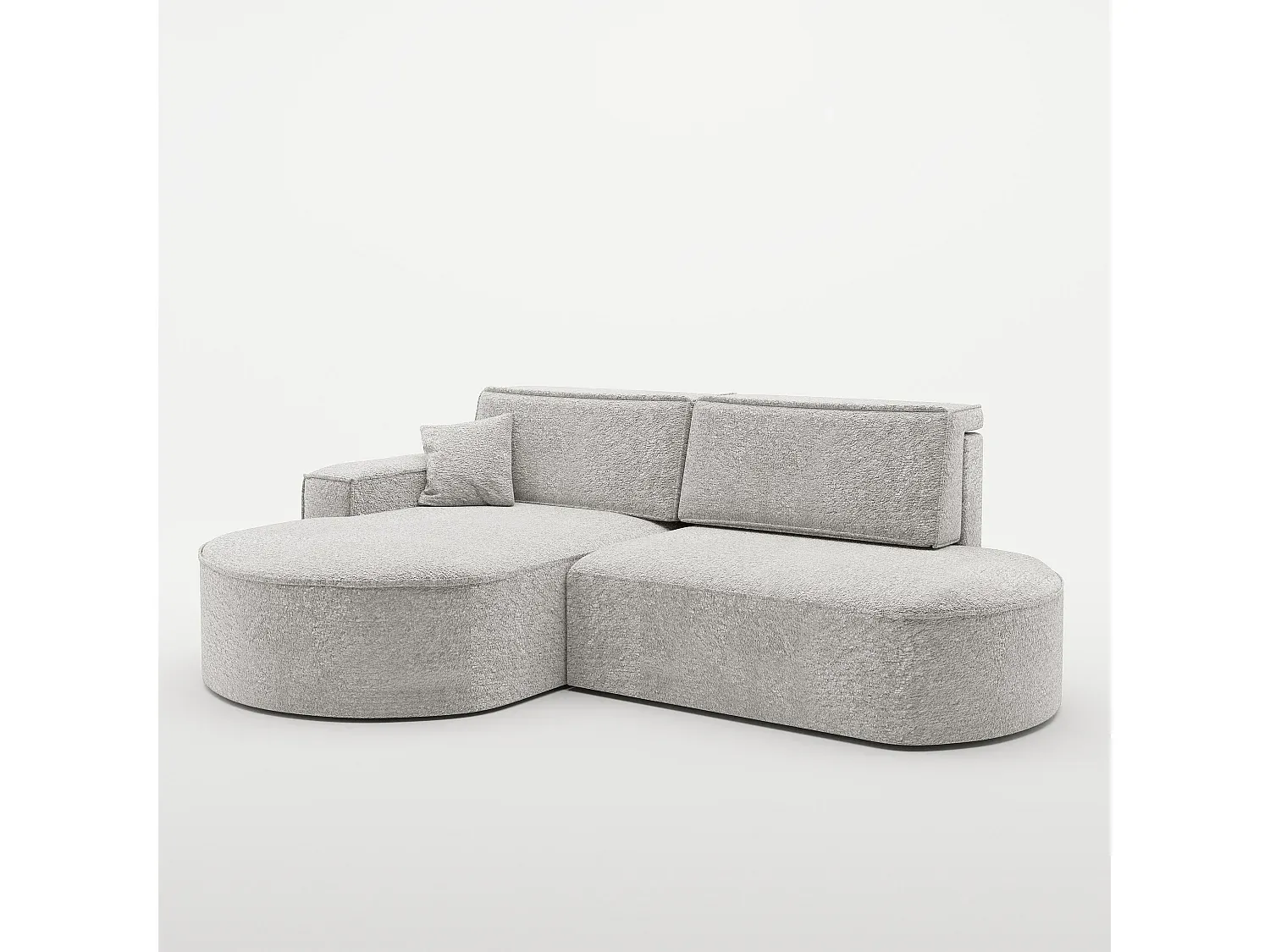 Modernes Ecksofa mit Komfort und Stil in Hellgrau