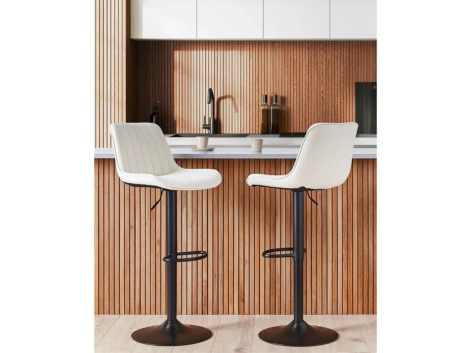 Samt Barhocker Set höhenverstellbar drehbar