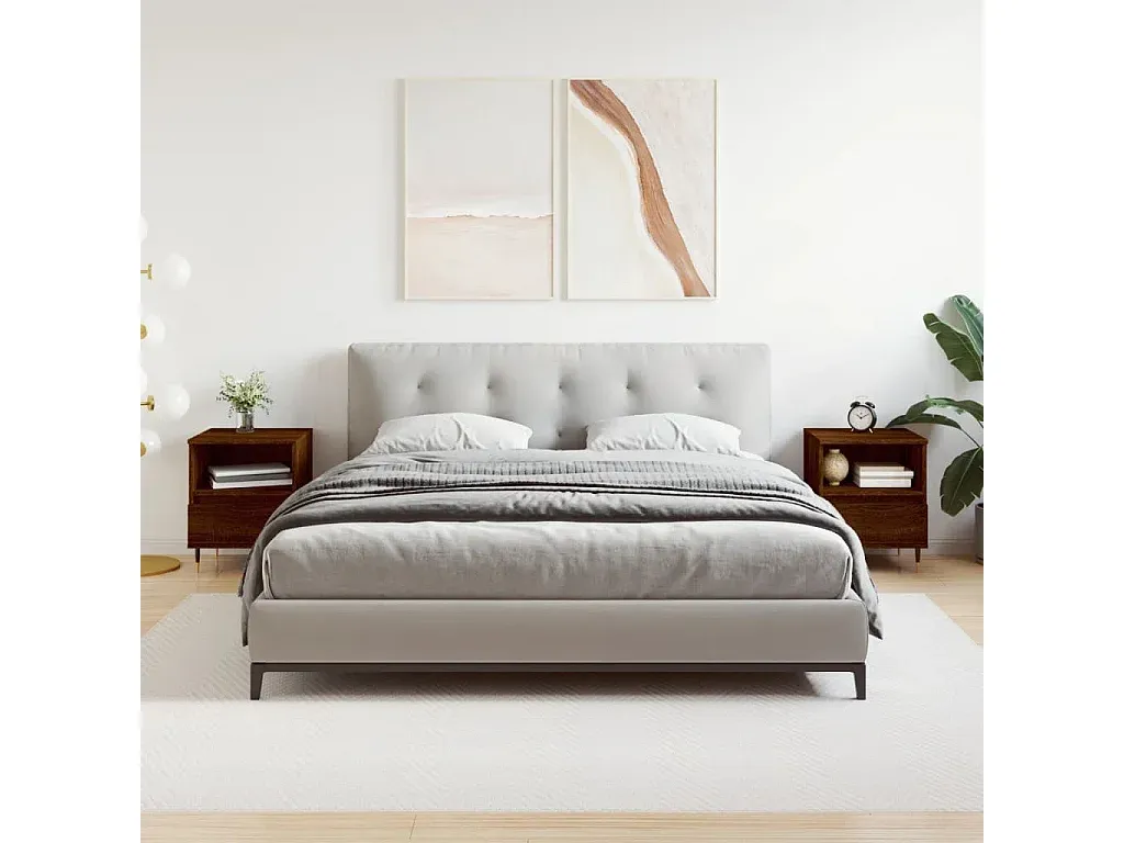 2er Set Nachttische in Eichen-Optik, 40x35x50 cm