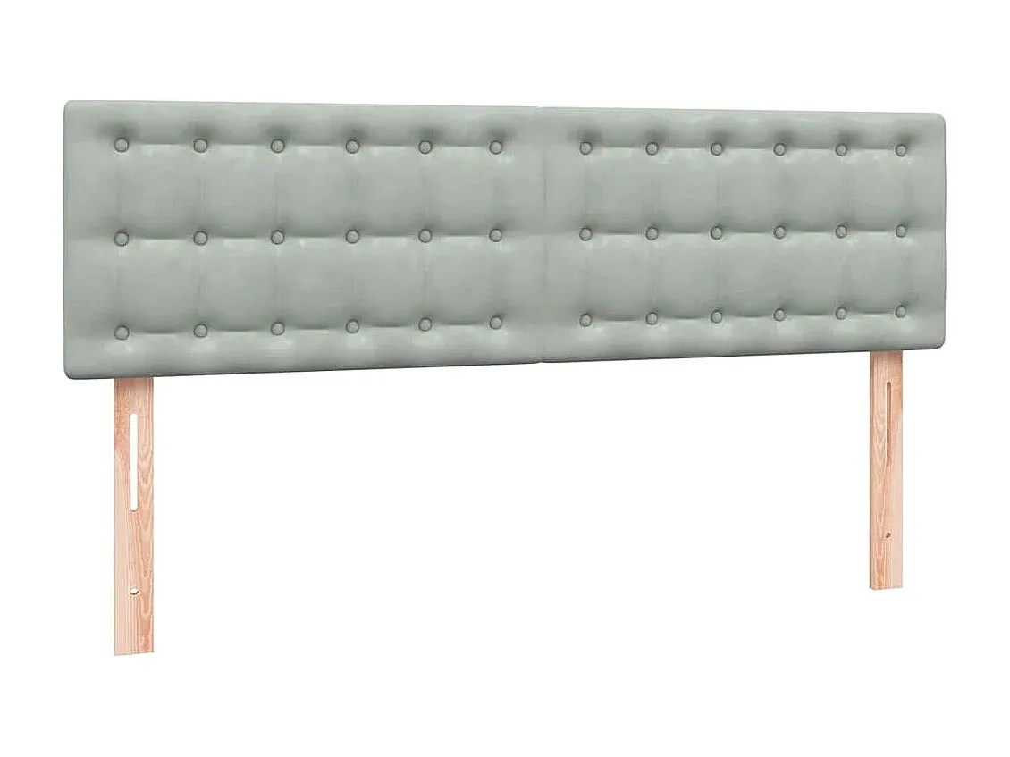 Komfortables Boxspringbett mit Matratze in Samt Hellgrau 160x220 cm