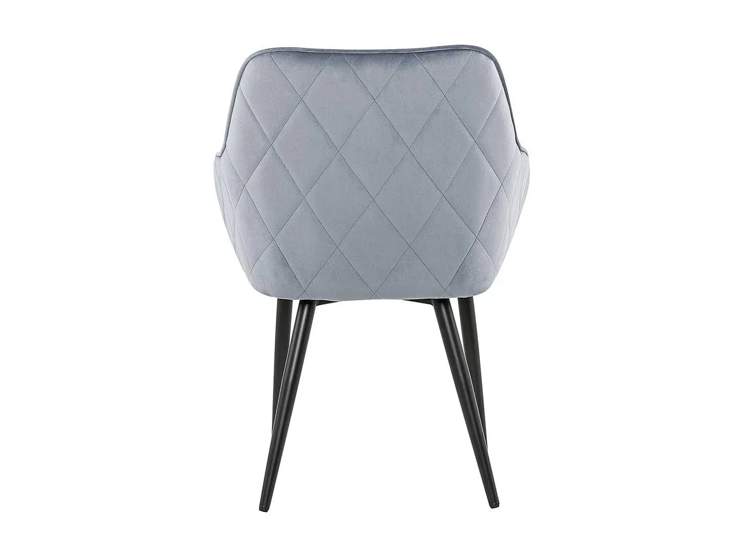 Moderner Esszimmerstuhl mit Samtbezug in Hellgrau und Schwarz