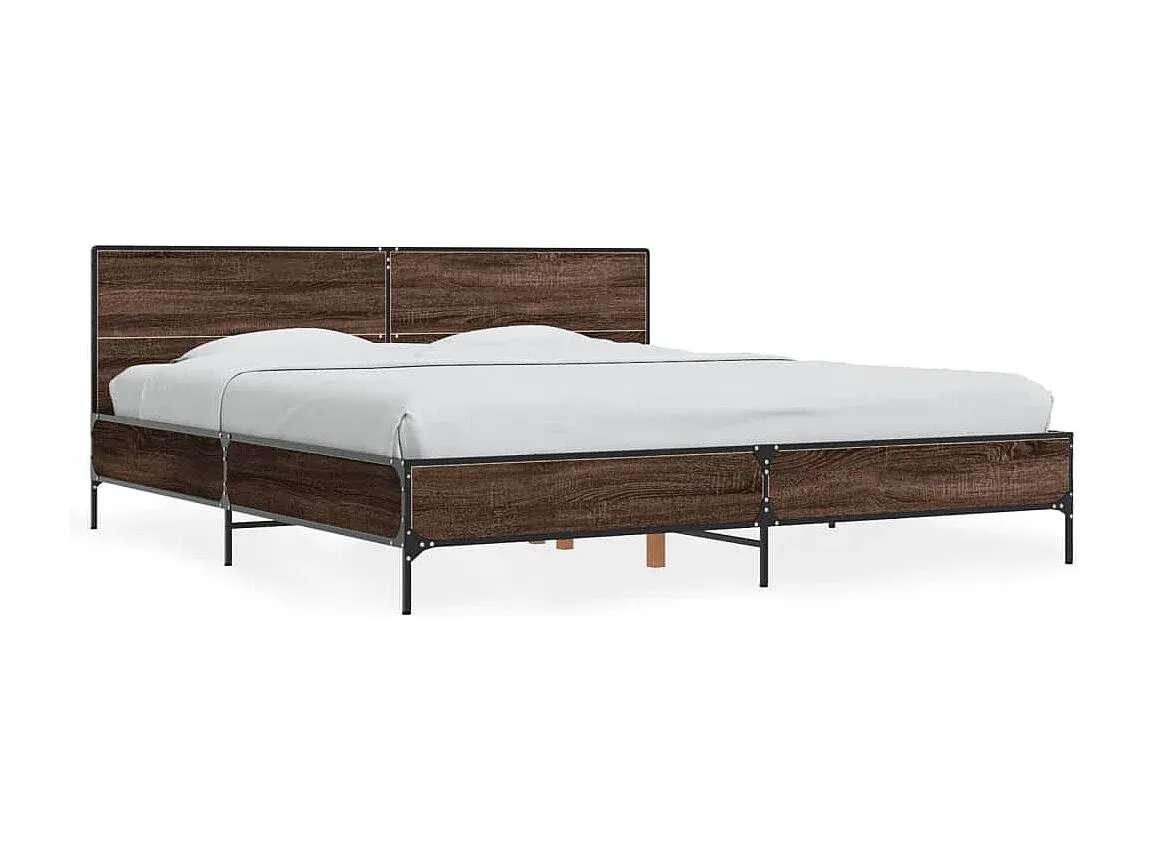 Modernes Doppelbett in Eichenoptik 180x200 cm