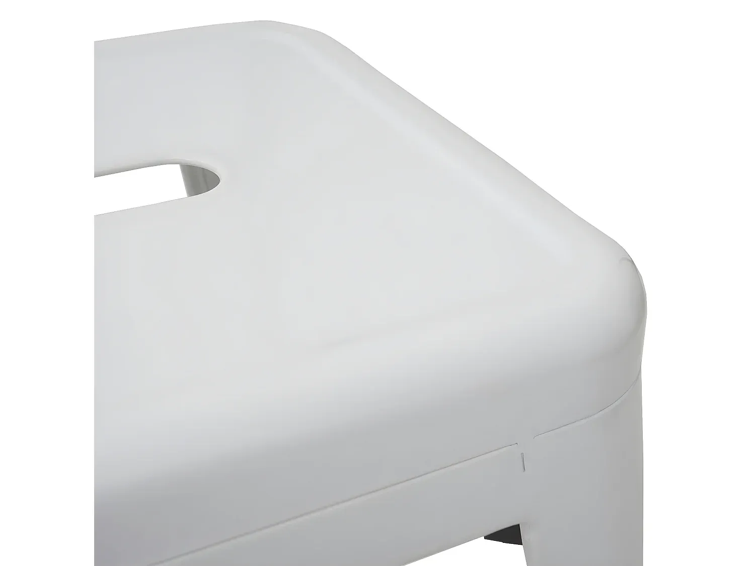 Stapelbarer Metall-Barhocker in Weiß