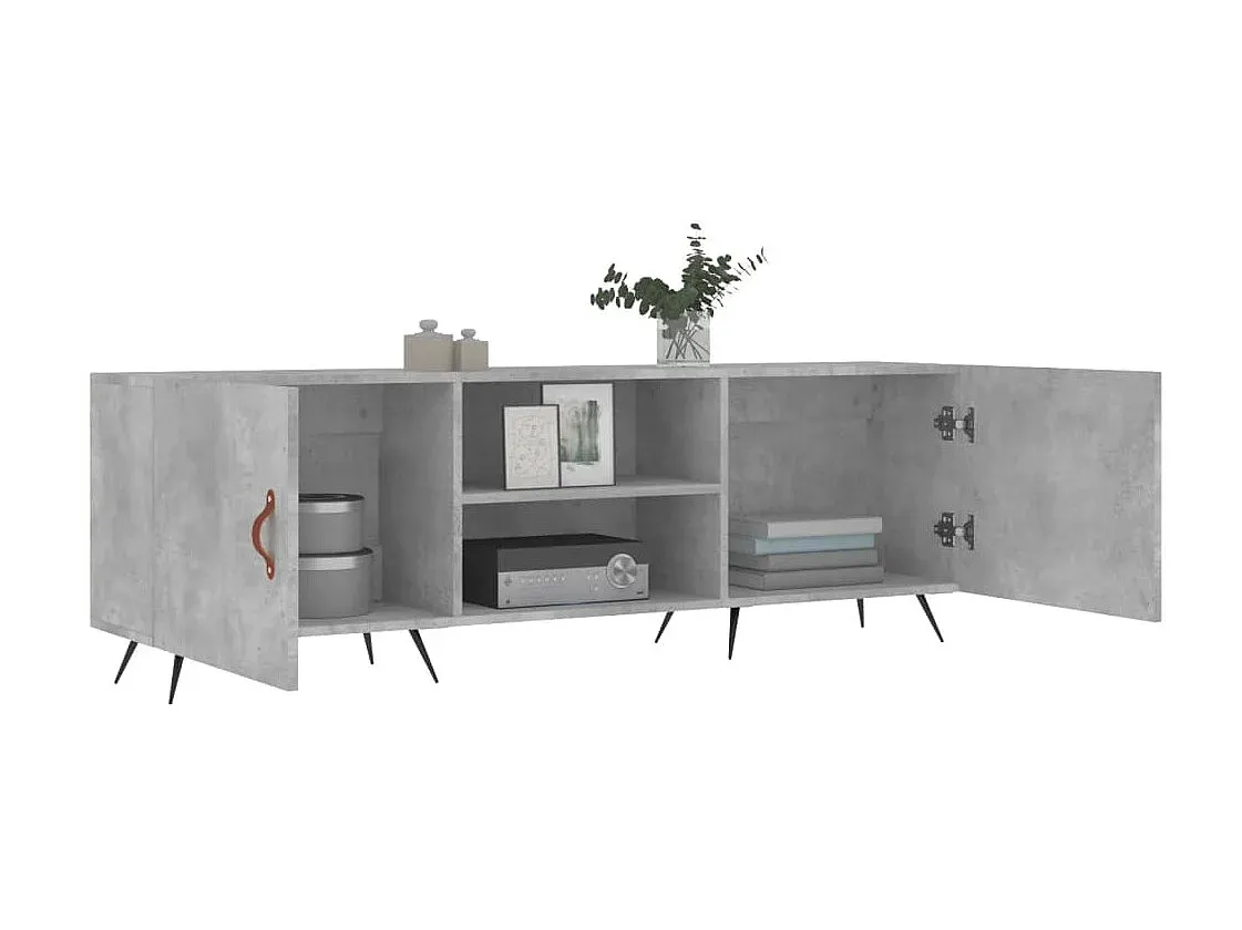 Moderner TV-Schrank in Betongrau 150x30x50 cm