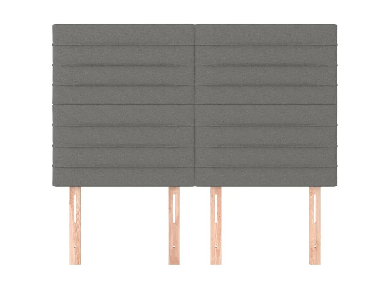 4er Set Kopfteil für Bett, Dunkelgrau, Stoff, 72x5x78/88 cm