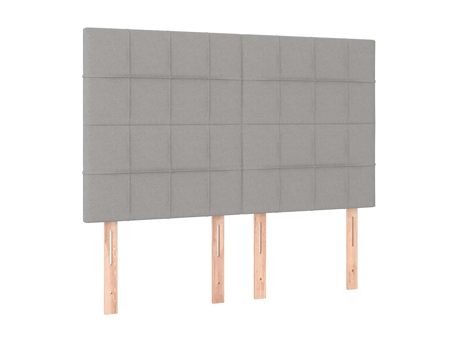 Stoff Kopfteil in Hellgrau, verstellbar 144x5x118/128 cm