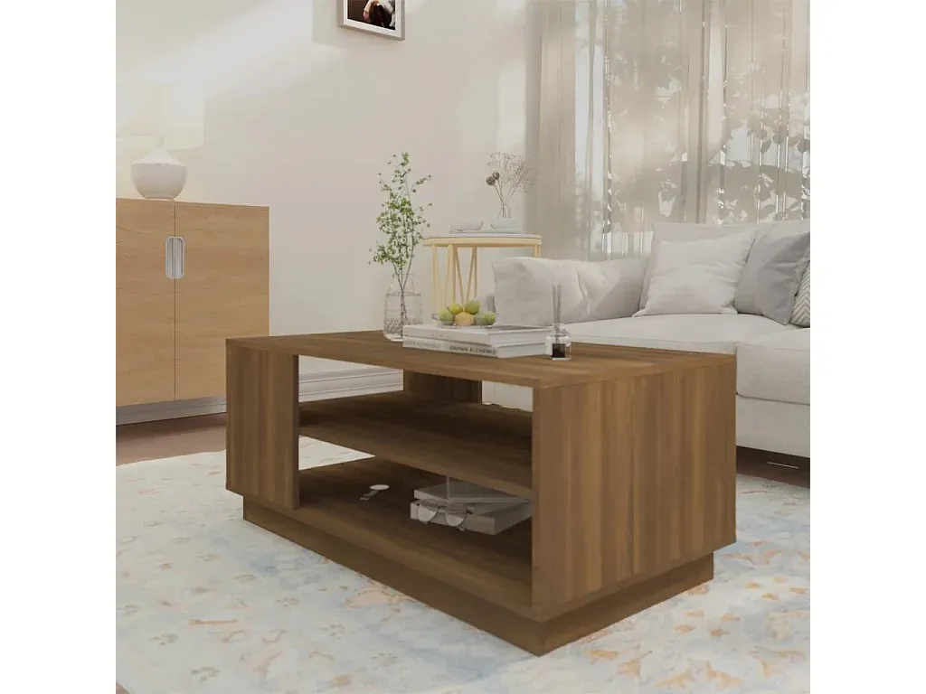 Moderner Couchtisch in Eichenoptik, rechteckig
